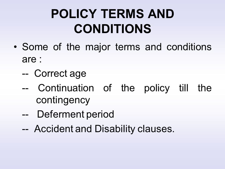 LIC Policy Terms and Conditions Explained